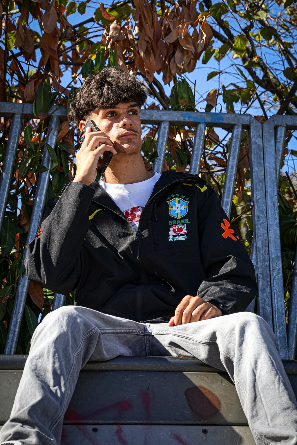 Veste Imperméable Brésil CBF – Noir 🇧🇷