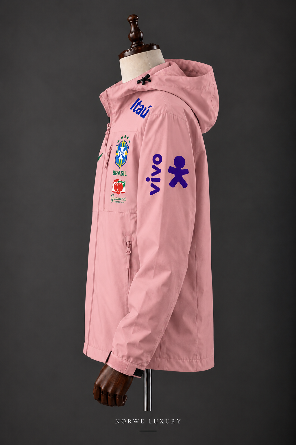 Veste Imperméable Brésil CBF – Rose