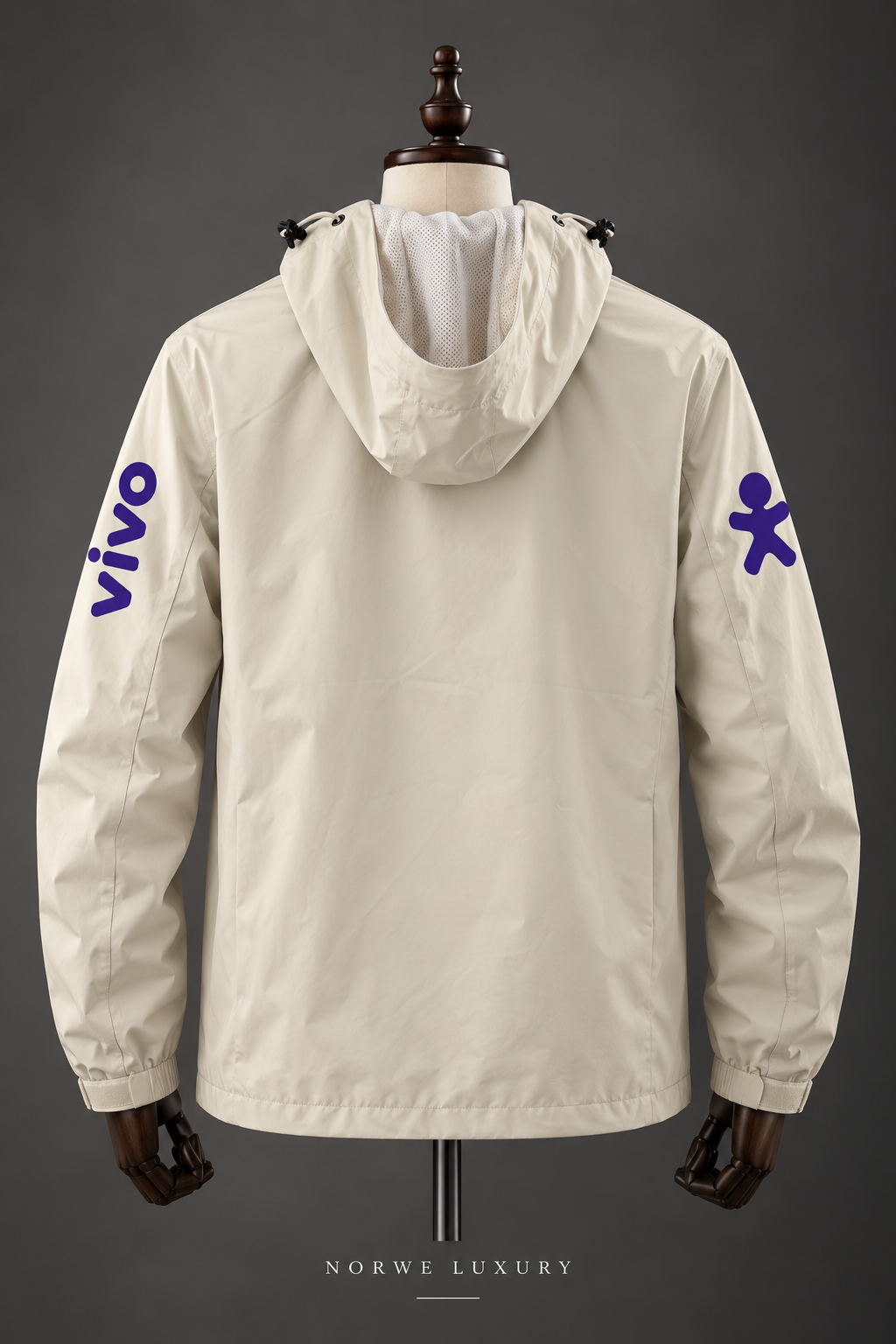 Veste Imperméable Brésil CBF – Beige 🇧🇷