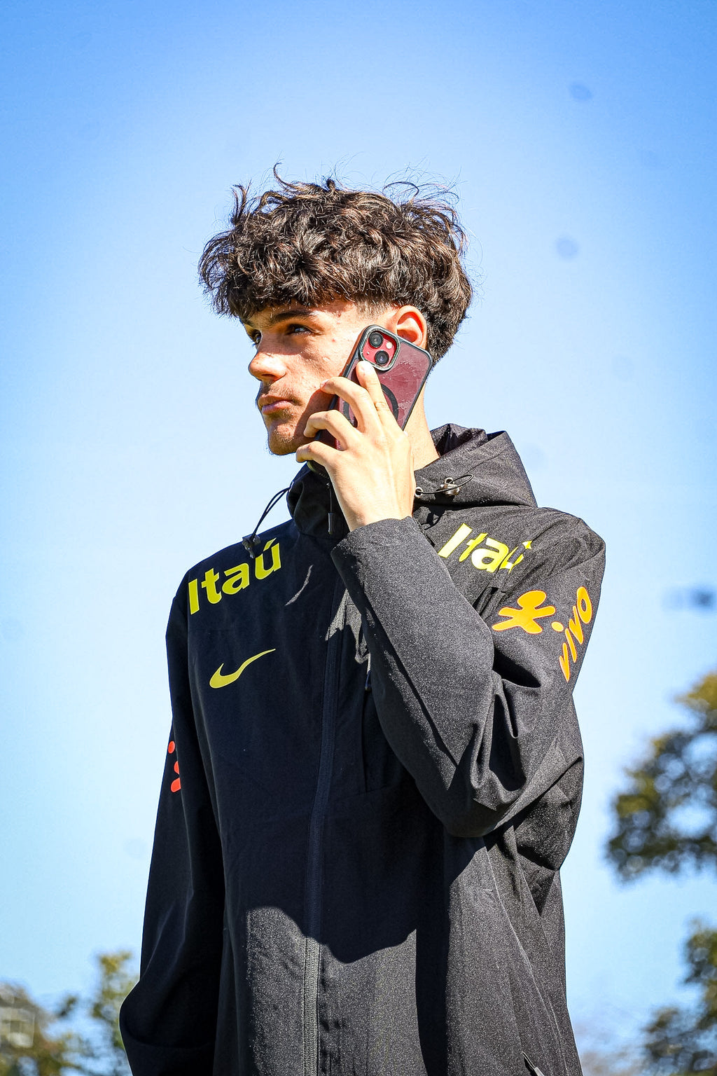 Veste Imperméable Brésil CBF – Noir 🇧🇷