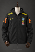 Veste Imperméable Brésil CBF – Noir 🇧🇷