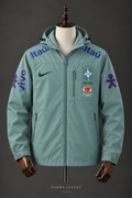Veste Imperméable Brésil CBF – Vert Menthe 🇧🇷